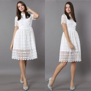 NWT Chicwish Splendid Crochet White Dress